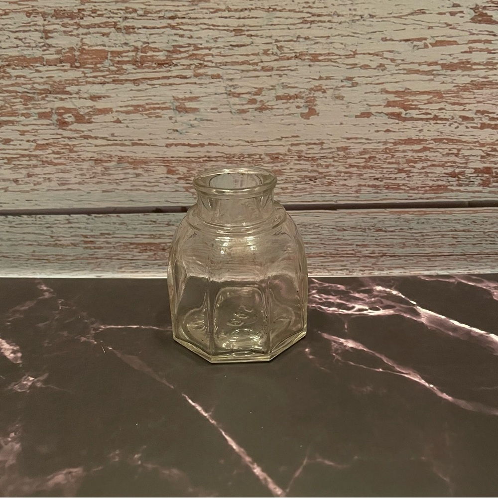 Antique ink bottle jar Sanford’s 2 1/4 oz. clear vintage